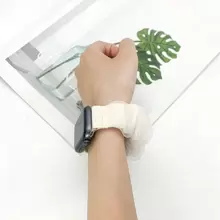 1 Pieza Banda De Cabello De Malla Doble Estrella Elástica Y Banda De Reloj De Manzana Compatible Con Apple Watch Series Ultra/se/8/7/6/5/4/3/2/1, 49/45/44/42/41/40/38mm