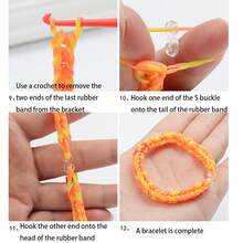 1套600入組彈性繩手鍊工具組裝,diy智能兒童玩具,可編織友誼手鍊,適合女孩生日禮物手工藝工具套裝 - 彩色 - 查看 6