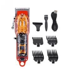 Professional Men's Hair Cutting Machine - Red - View 2