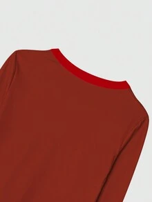 2pcs/Set Tween Boy Snug Fit Christmas Astronaut Themed Pajamas Set, Homewear - Multicolor - View 4