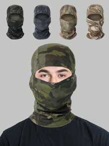 1pc Fashionable Unisex Camouflage Sun Protection Face Mask With Balaclava Cap, Suitable For Motorcycle Riding And Outdoor Activities - Multicolor - View 9
