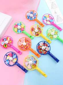 10pcs Large Windmill Whistle Toys In Random Colors For Cheering Props, Party Games - Multicolor - View 2