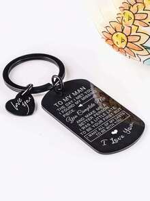 Móc khóa kim loại thời trang Móc khóa họa tiết thời trang làm quà tặng Móc khóa du lịch hợp thời trang Phụ kiện túi xách có khẩu hiệu đồ họa Móc khóa thời trang để trang trí chìa khóa Quà tặng Phụ kiện trang trí cho bé gái tuổi teen Phụ nữ Sinh viên đại học Tân binh & Nhân viên văn phòng Móc khóa ngày lễ tình nhân - màu đen - Xem 2