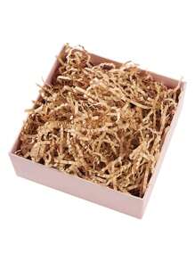 1 Paquete De Papel De Relleno Para Embalaje De Regalo, Relleno De Embalaje De Material Para Fiesta De Boda, Adecuado Para Caja De Regalo, Caja De Dulces, Decoración De Caja De Regalo De Rafia - color madera - Ver 4