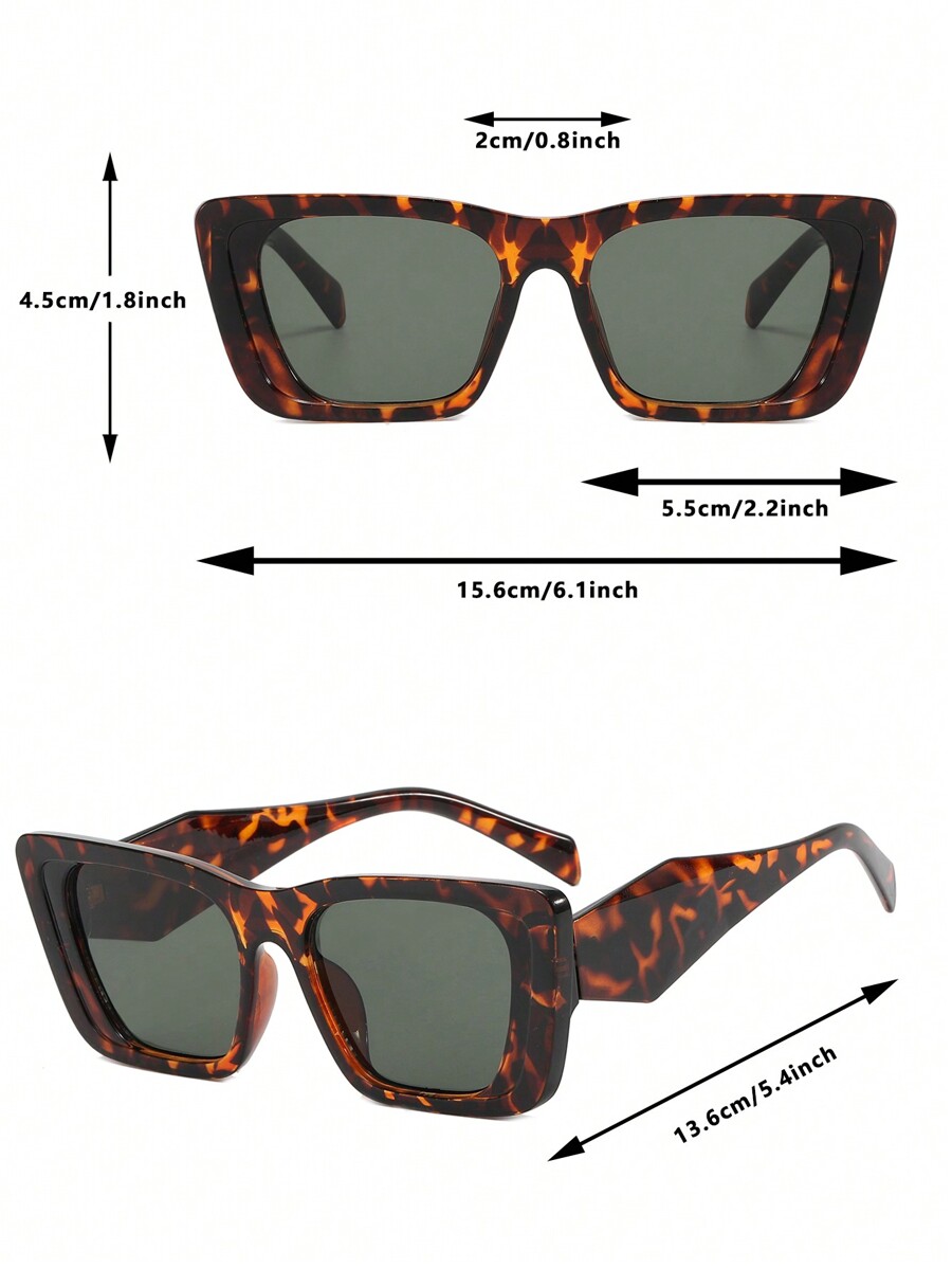 2023 New Fashion Square Cat Eye Vintage Fashion Glasses, Trendy Street