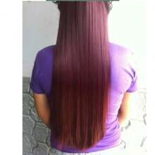 Aplique Organico Fio Invisível 60cm 150gramas Flip Hair diversas cores - Vermelho - Visão 2
