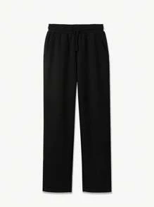 Tween Boys' Casual Sports Pants With Pockets For Exercise And Running - Black - View 1