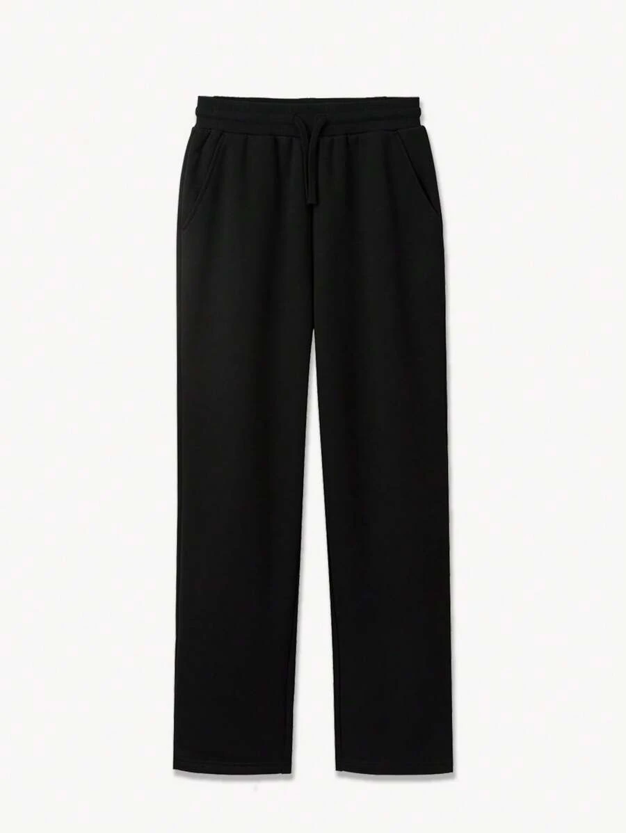 Tween Boys' Casual Sports Pants With Pockets For Exercise And Running - Black - View 1