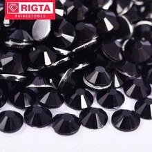 1440 cái/gói A3 Đen Ly Bằng phẳng Trở lại Kim cương giả , SS16 SS20 Kích thước , Nghệ thuật làm Móng & Quần áo & Đồ trang trí DIY - màu đen - Xem 2