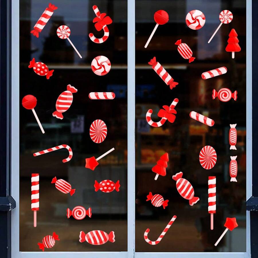 耐用的萬聖節墊子地板貼紙、聖誕節掛壁貼紙、聖誕節掛壁貼紙、圣诞糖果地贴纸,糖果乐园裝飾