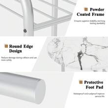 Flamaker Furmax 3 Piece Wood Round Table & Chair Set For Dining Room Kitchen Bar Breakfast, With Wine Storage Rack, Space Saving - White - View 4