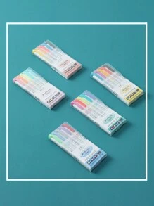 5入組學生文具筆記本荧光笔,多色可選 - 彩色 - 查看 5
