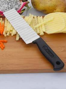 1 Pièce Trancheuse De Pommes De Terre En Vagues, Découpeur De Frites En Acier Inoxydable Pour La Cuisine