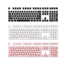 129 Keys White Pudding Keycaps OEM Profile PBT Double Shot Keycap Backlight Two-color layered Thermal Sublimation Transparent Resin key caps For Mx Switch Mechanical Keyboard ISO Layout RGB backlit Key Caps - White - View 4
