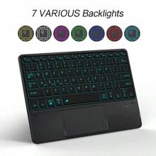 English Backlit TrackPad Keyboard Case Book Cover Compatible With Ipad 10th 10.9 Inch A2757 A2696 Tablet2022 Magnetic Separation Smart TouchPad Keyboards Slim Pen Slot Case - Black-English layout - View 2