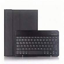 1 件黑色磁性 PU 键盘，带手写笔插槽，兼容 iPad，可折叠作为支架，可选无线鼠标兼容 - 黑色 - 查看 5