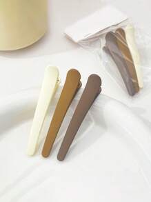 6入組無痕啞光夾髮器，多功能鱷魚夾子，適用於化妝、臉部清潔、造型和裝飾 - 彩色 - 查看 4