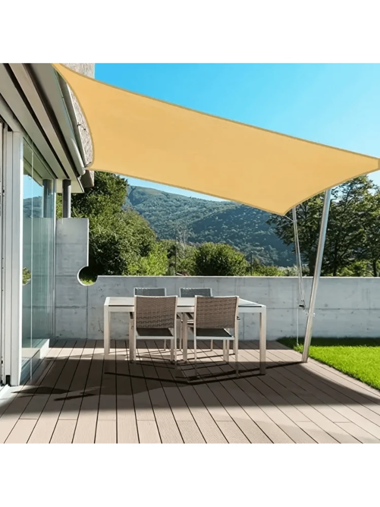 Tenda Vela Paravento Rettangolare 30,5 X 4,6 M: Tessuto HDPE Antivento E Impermeabile, Protezione UV 100% Per Terrazzo, Giardino E Piscina
