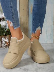 2023 Mới Đúng mốt Và Thoải mái Quý cô Nền tảng Giày thể thao Với Nêm Giày cao gót - Màu be - Xem 5