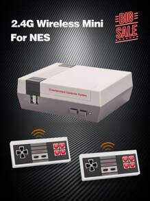 2.4g Wireless 8-bit Game Console Supporting 600+ Classic Retro Games, TV Video Av Output, USB Dual Player, Plug And Play, Portable Retro Gaming System, Electronic Mini Game Station, Toy, Gift For Festival - Grey - View 1