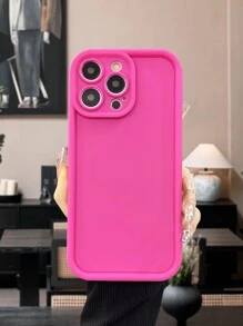 1 Miếng TPU Cây tre Kết cấu Ốp lưng & bao da điện thoại Với Chính xác Cắt ra , Tương thích với Apple iPhone - Màu Hồng Tươi - Xem 2