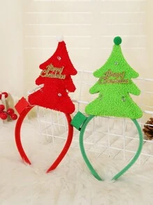 1入組聖誕樹發光髮箍,假日派對裝飾 - 紅色 - 查看 1
