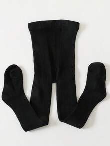 4pcs/set Girls' Black Basic All-match Leggings For All Seasons - Multicolor - View 3