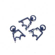 5pcs/pack Enamel Crown Keychain Diy Handmade Jewelry Pendant Accessory - one-size - View 9