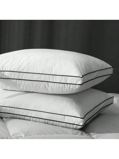 Bed Pillows Sleeping Premium Down Alternative Hotel Luxe Kussen Side Back Sleepers, Zachte Com Tafel Invisible Zipper Height Adjustment, Bedding, Inserts, Bed, Home view 3