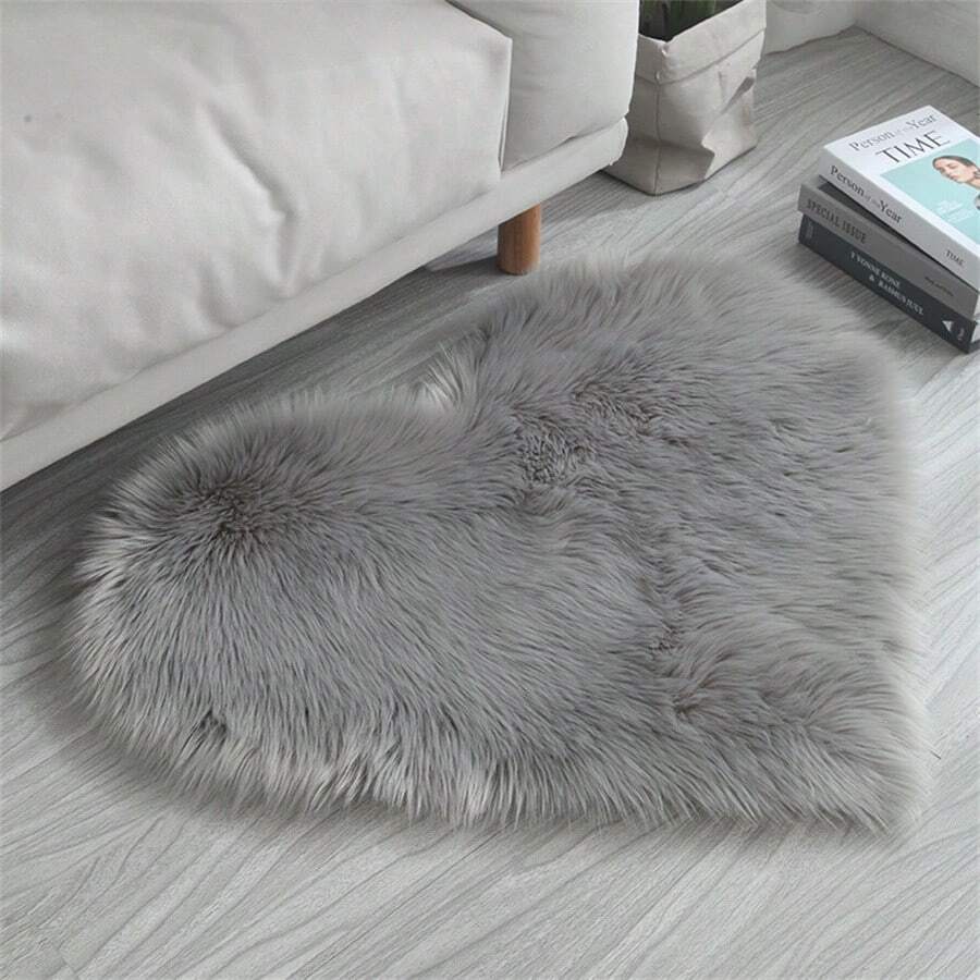 1pc Tie-dye Long Hair Carpet Suitable For Living Room Coffee Table Bedroom Soft And Washable All-season Rug - Grey - View 1