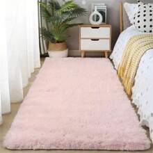 1pc Soft Fluffy Shag Area Rugs For Living Room, Shaggy Floor Carpet For Bedroom, Girls Carpets Home Decor Rugs,Cute Luxury Non-Slip Machine Washable Carpet 31.5*62.99in (80*160cm) - Pink - View 1