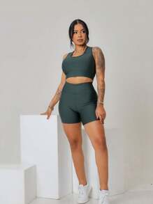 SHOWOFF Women Sports Sets - xanh quân đội - Xem 1