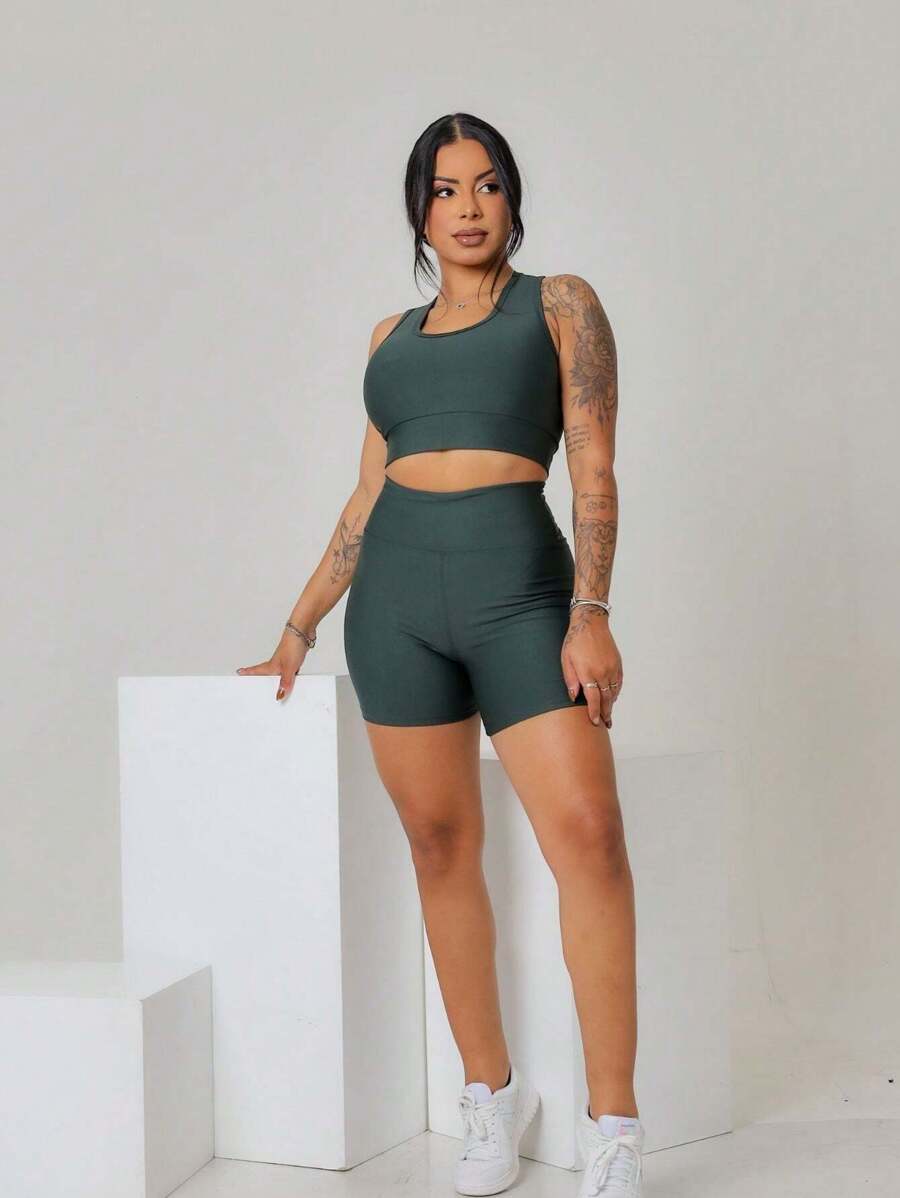SHOWOFF Women Sports Sets - xanh quân đội - Xem 1
