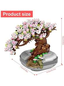 植物系列套裝,盆栽套裝,花束積木套裝,盆栽櫻花積木,426塊花束積木,適合成年人,家居裝飾,櫻花盆栽積木,人造花積木套裝,適合送禮,創意植物盆景家居裝飾,diy成年/青少年花束積木 - 彩色 - 查看 8