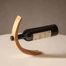 1 pieza Estantería de vino de madera - Amarillo - Ver 1