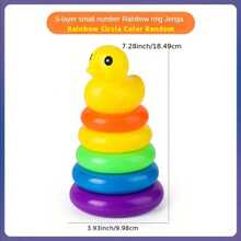 Children's Stacking Toys Rainbow Duck Stacking Tower Infant And Toddler Puzzle Toys (Random Color) Christmas Toys,Toddler Toys,Toys For Toddlers,Baby Stacking,Stacking Blocks,Baby Items