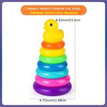 Children's Stacking Toys Rainbow Duck Stacking Tower Infant And Toddler Puzzle Toys (Random Color) Christmas Toys,Toddler Toys,Toys For Toddlers,Baby Stacking,Stacking Blocks,Baby Items