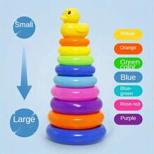 Children's Stacking Toys Rainbow Duck Stacking Tower Infant And Toddler Puzzle Toys (Random Color) Christmas Toys,Toddler Toys,Toys For Toddlers,Baby Stacking,Stacking Blocks,Baby Items