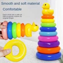 Children's Stacking Toys Rainbow Duck Stacking Tower Infant And Toddler Puzzle Toys (Random Color) Christmas Toys,Toddler Toys,Toys For Toddlers,Baby Stacking,Stacking Blocks,Baby Items