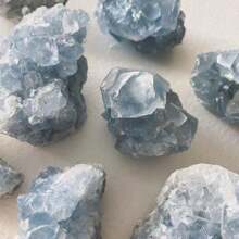 1入天然天藍色天青石原石晶體粗礦脈,用於水族箱裝飾、治療晶石標本 - 1件隨機 - 查看 9