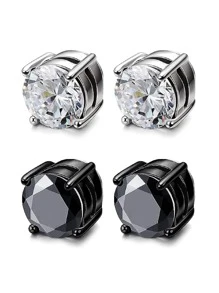 6 Pairs Set Non-pierced Magnetic Earrings for Men Women Magnet Ear Clips Ear Stud Earring No Ear Hole No Piercing Jewelry Gift - Multicolor - View 6