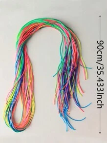 CECILLIA WIG 30 件编织发彩绳辫子发饰七色丝带绳 DIY 非洲女孩辫子发饰