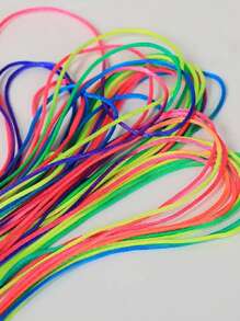 CECILLIA WIG 30 件编织发彩绳辫子发饰七色丝带绳 DIY 非洲女孩辫子发饰