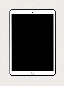 1pc Vị trí Số In Vỏ bảo vệ máy tính bảng Tương thích với Ipad - Đen và trắng - Xem 4