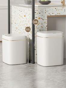 Un Bote De Basura Inteligente Con Múltiples Modos De Detección Y Batería De Larga Duración - Blanco - Ver 6