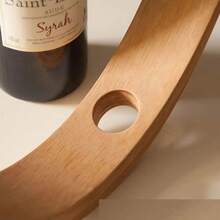 1 pieza Estantería de vino de madera - Amarillo - Ver 3