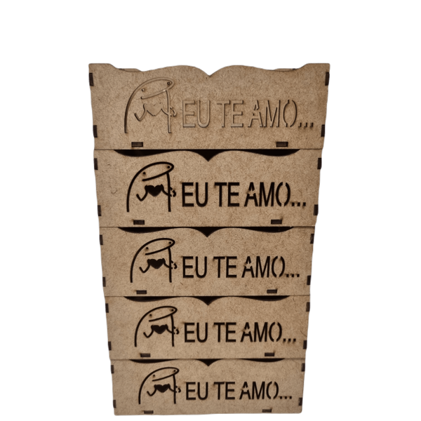 bandeja FLORK EU TE AMO kit com 5 unidades