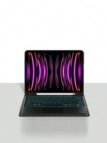 Backlit TrackPad Keyboard Case Cover Compatible With iPad Pro 12.9 inch 3rd 4th 5th 6th generation 2018-2022 ipadpro Tablet Magic Smart TouchPad Keyboards - Black - Arabic layout - View 11