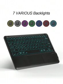 Backlit TrackPad Keyboard Case Cover Compatible With iPad Pro 12.9 inch 3rd 4th 5th 6th generation 2018-2022 ipadpro Tablet Magic Smart TouchPad Keyboards - Black - Arabic layout - View 7