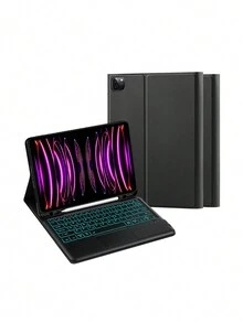 Backlit TrackPad Keyboard Case Cover Compatible With iPad Pro 12.9 inch 3rd 4th 5th 6th generation 2018-2022 ipadpro Tablet Magic Smart TouchPad Keyboards - Black - Arabic layout - View 9